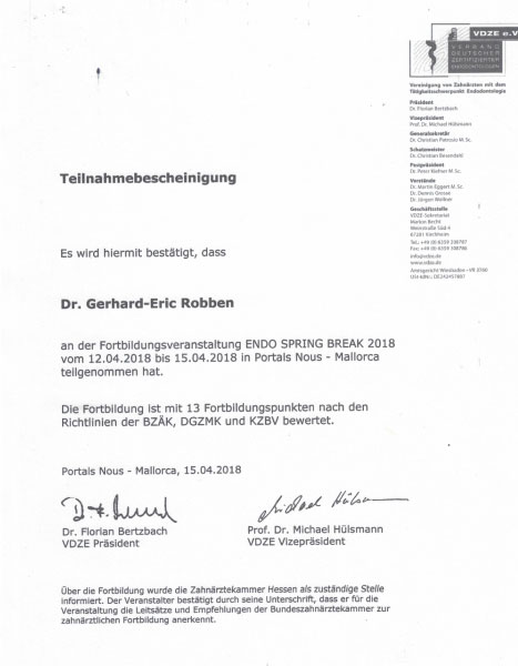 Frühjahrstagung der Endo-Experten