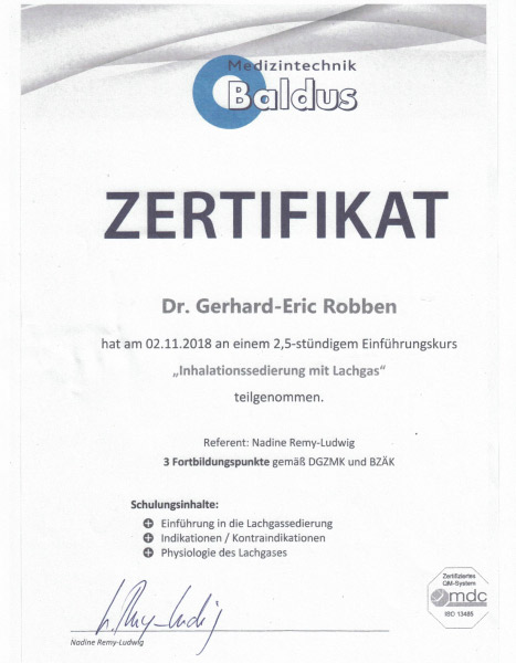 Entspanntere Behandlungen mit Lachgas