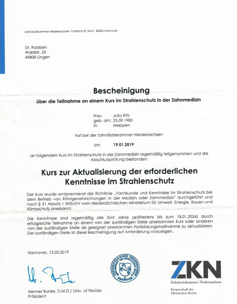 Von Strahlenschutz und Parodontitis-Prophylaxe
